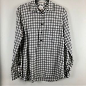 J.Crew Homespun Popover Shirt Boyfit Size Small